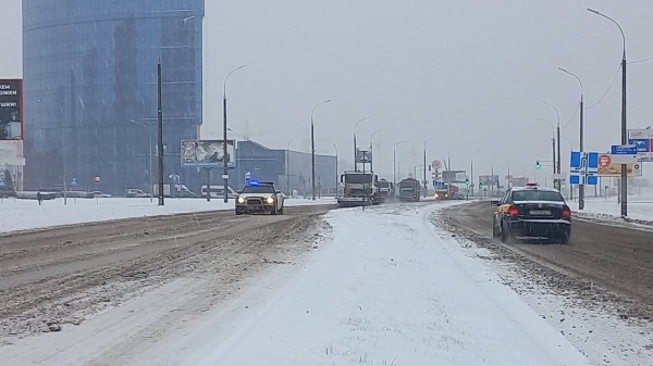 В Бресте работает снегоуборочная техника В Бресте работает снегоуборочная техника