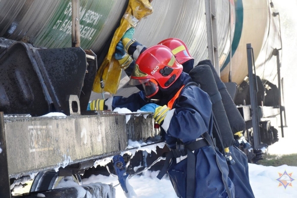 В Бресте прошли учения на железнодорожном транспорте