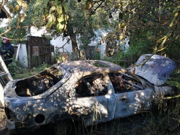 В Брестской области полностью сгорел автомобиль