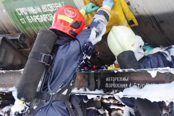 В Бресте прошли учения на железнодорожном транспорте