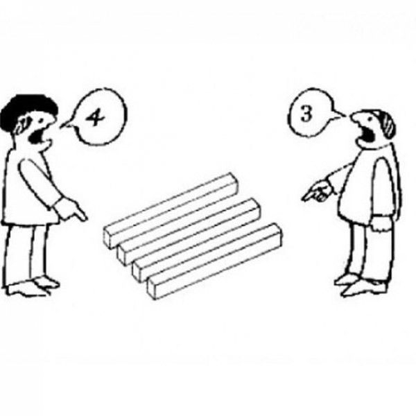 Сколько брусков вы видите?
Сколько брусков вы видите?