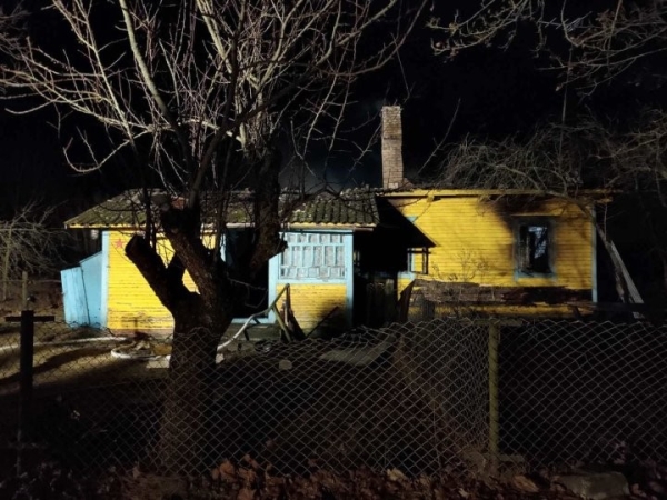 В Дрогичинском район горел жилой дом, его хозяйка погибла